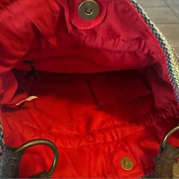 Cost Plus World Market Red and Green Crossbody Bag with Boho-Chic Design - Picture 11 of 14